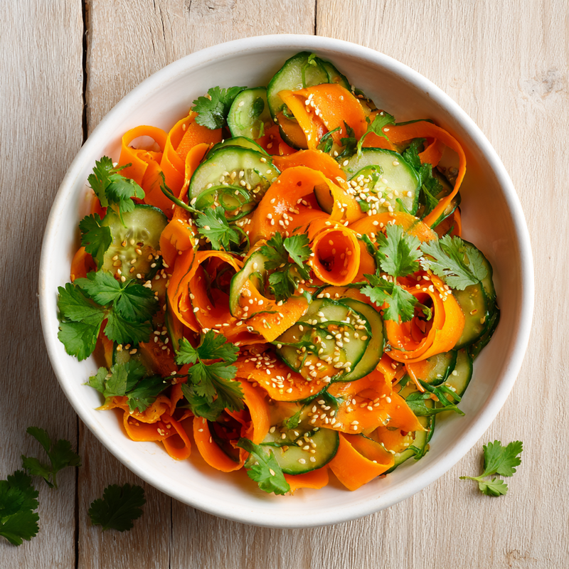 Asian Carrot & Cucumber Salad – A 15-Minute Flavor Fix!