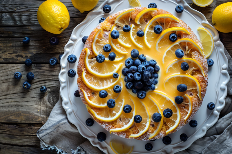 Blueberry Lemon Curd Cake – Bright, Easy & Delicious