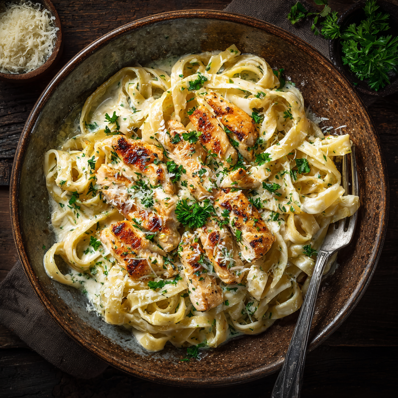 Chicken Garlic Parmesan Pasta Recipe - Easy & Creamy!