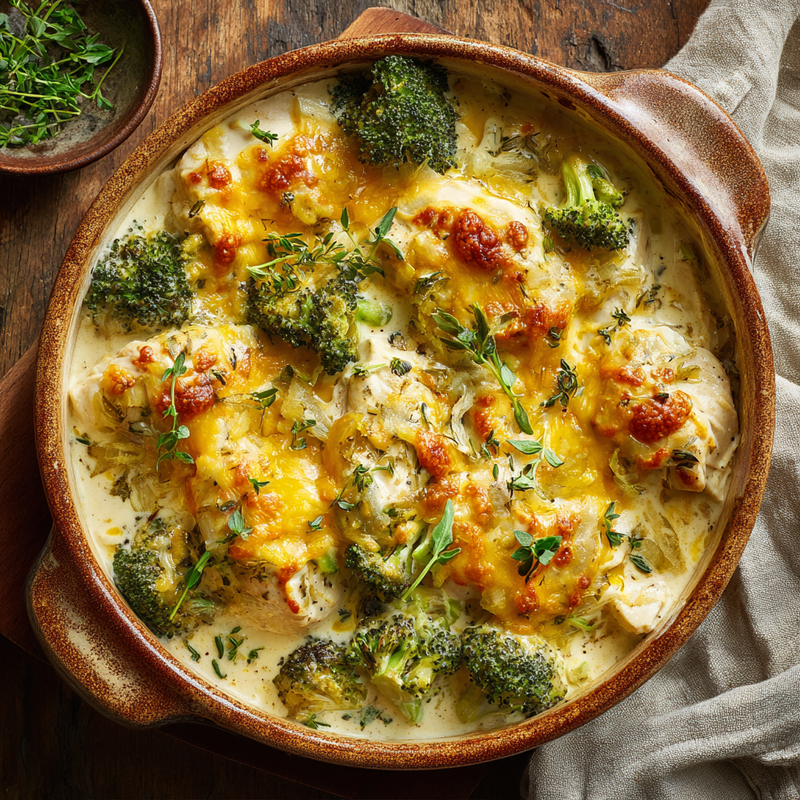 Creamy Low Carb Chicken Casserole With Broccoli