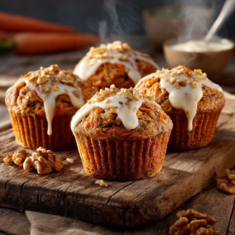Easy Carrot Cake Muffins With Box Mix & Pineapple