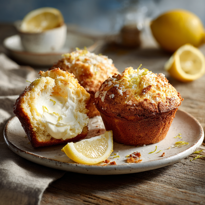 Easy Keto Lemon Cream Cheese Muffins Recipe