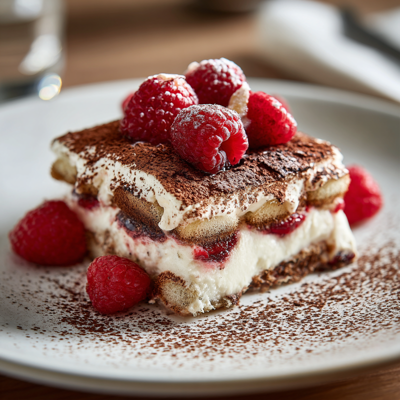 Fresh Raspberry Tiramisu Recipe | Homemade Desserts