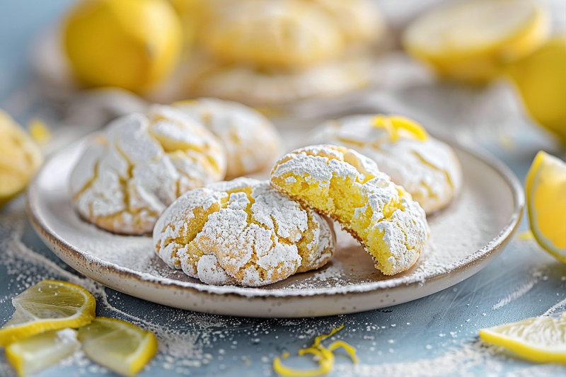 Lemon Crinkle Cookies – Soft, Tangy Treats