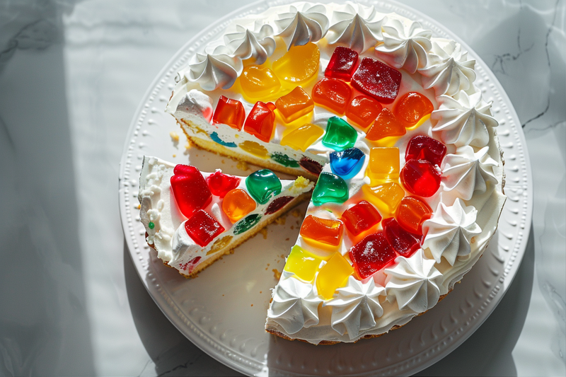 Vibrant Rainbow Poke Cake Recipe with Jell-O