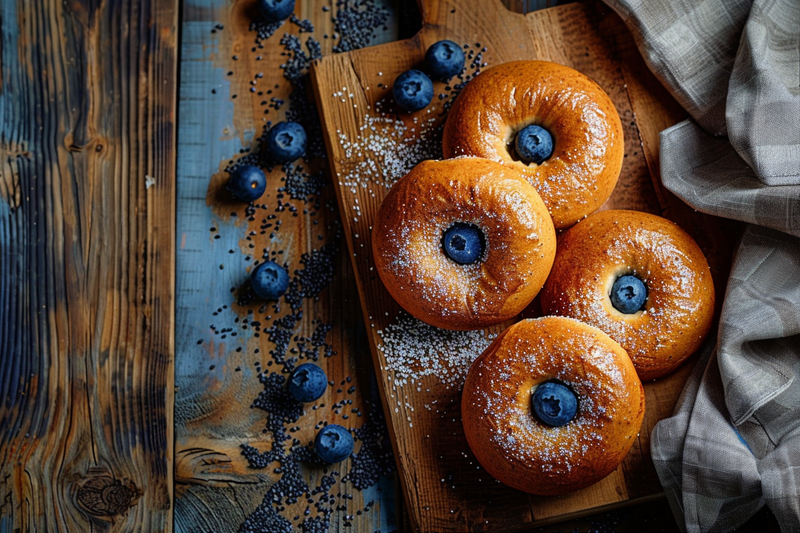 The Best Sourdough Blueberry Bagels Recipe
